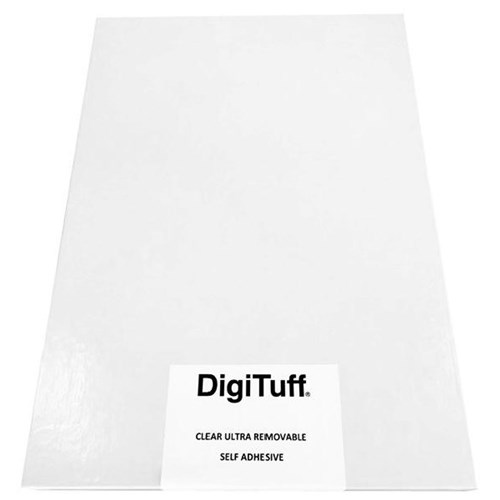 Digituff SRA3 Clear Removable Self Adhesive Synthetic Paper, Pack of 50