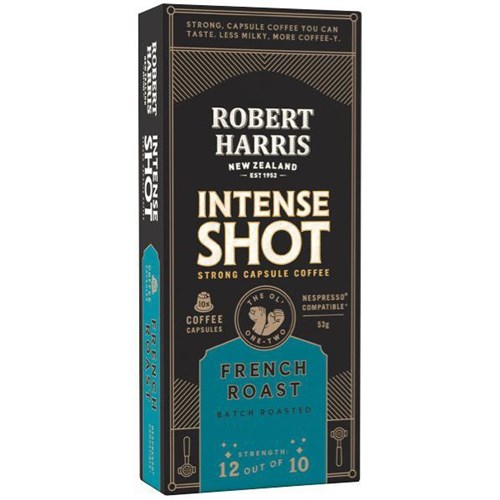 Robert Harris Intense Shot French Roast Espresso Coffee Capsules, Pack of 10
