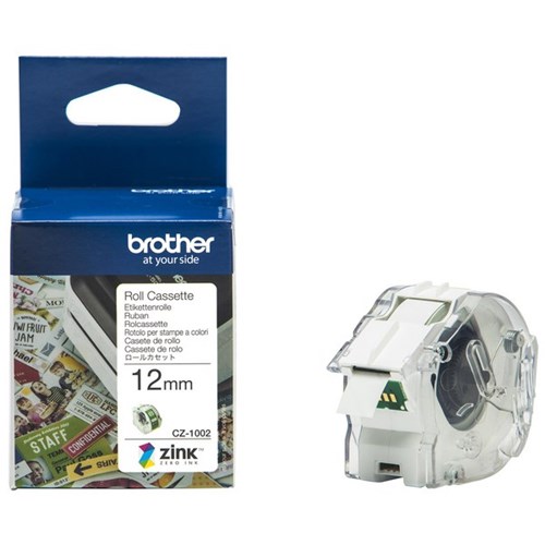 Brother Continuous Full Colour Label Roll Cassette CZ1002 12mm x 5m 