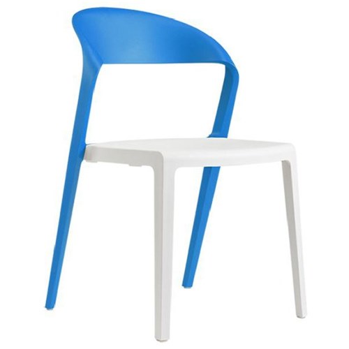 DuoBlock Chair White Seat/Blue Back