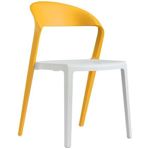 DuoBlock Chair Grey Seat/Yellow Back
