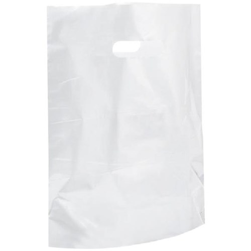 Polythene Carry Bags Medium 370x100x425mm White, Pack of 50 | OfficeMax NZ