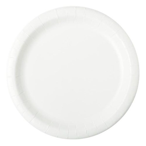 Huhtamaki Dinner Paper Plate 230mm White, 4 Packs of 250