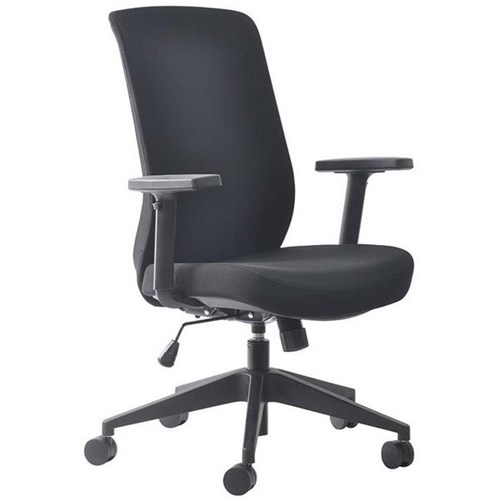 Mondo Gene Office Task Chair With Arms High Back Black Fabric