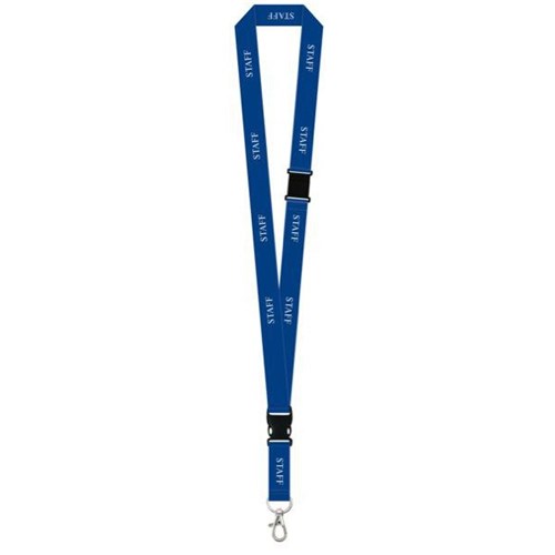 Corporate Express Security ID Staff Lanyard Blue, Pack of 5