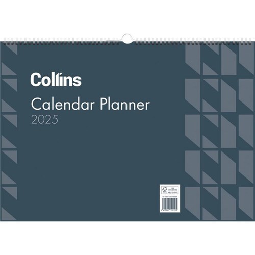 Collins Colplan Wiro Wall Calendar 1 Month To A Page 2025