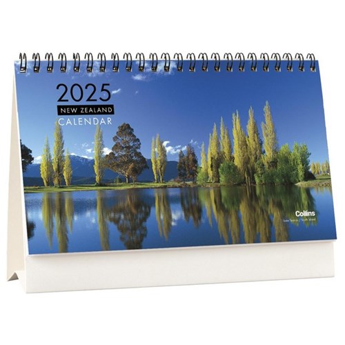 Collins Desk Calendar Month To View 210x150mm 2025 New Zealand Landscapes