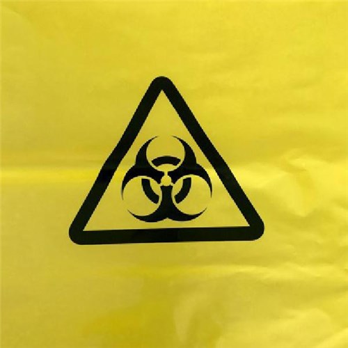 Bio-Hazard Bag Yellow 360 x 710mm 50 Micron, Pack of 50