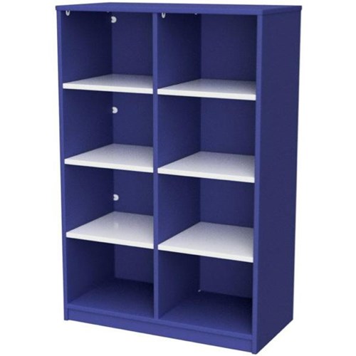 Zealand 8 Cube Storage Unit Blue/White 800x400x1200mm