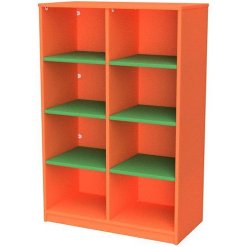 Zealand 8 Cube Storage Unit Orange/Green 800x400x1200mm