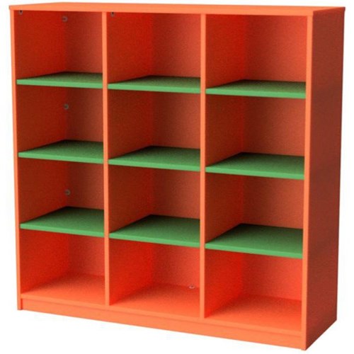 Zealand 12 Cube Storage Unit Orange/Green 1200x400x1200mm