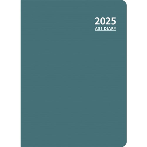 OfficeMax A51 1/2 Hour Appointment Diary A5 1 Day Per Page 2025 Green