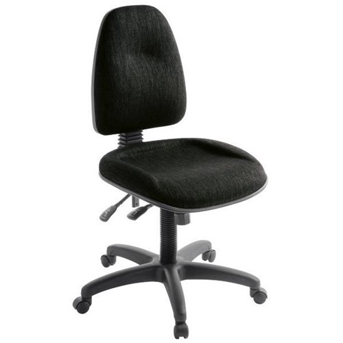 Spectrum 3 Task Chair 3 Lever Long Wide Seat Keylargo Fabric/Ebony