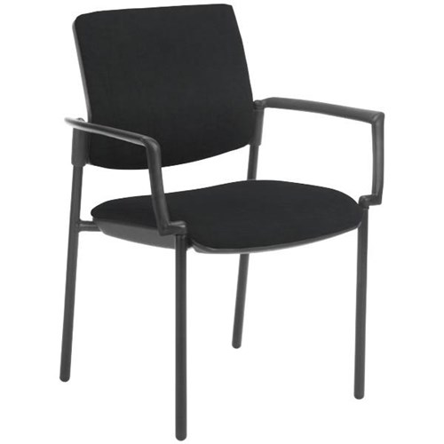 Venice Linea Visitor Chair With Arms Polypropylene/Black