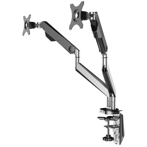 Sylex Sabre Dual Monitor Arm Mechanical Spring Silver