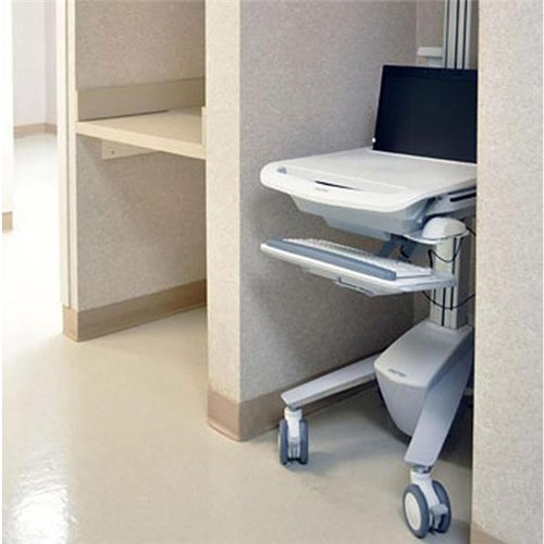 Ergotron SV40-6100-0 StyleView Laptop Moveable Non-Powered Medical Cart White/Grey