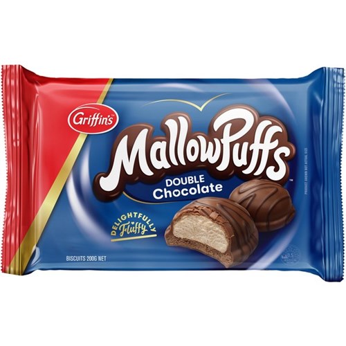 Griffin's MallowPuffs Biscuits Double Chocolate 200g