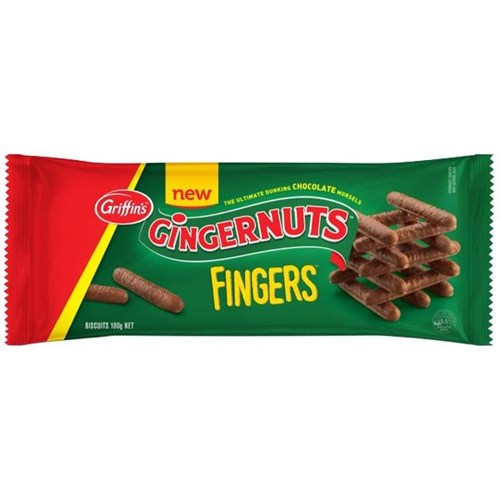 Griffin's Chocolate Gingernuts Fingers Biscuits 180g