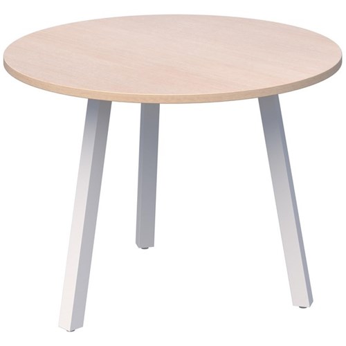 Fiord Meeting Table 800mm Refined Oak/White