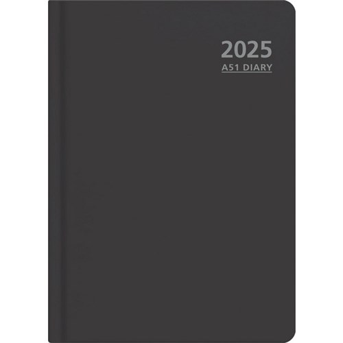 OfficeMax A51 1/2 Hour Appointment Diary A5 1 Day Per Page 2025 Grey