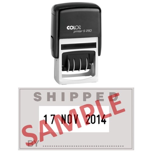 Colop S260 Custom Made Dater Stamp 45x24mm 2 Colour Ink Pad