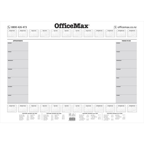 OfficeMax A2 Desk Pad Week To View 2025