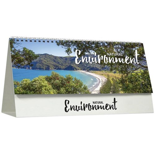 Easy2C Desk Calendar Month To View Natural Environment 2025