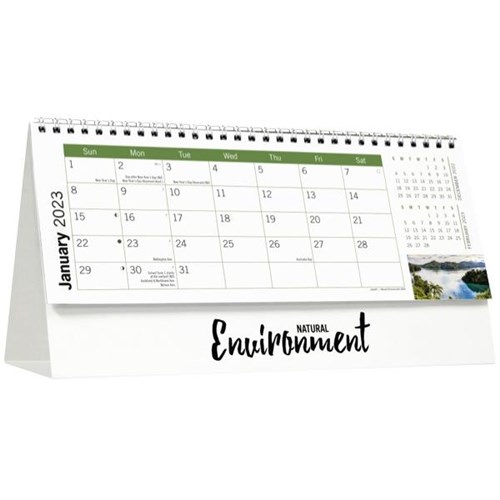 Easy2C Desk Calendar Month To View Natural Environment 2023 OfficeMax NZ