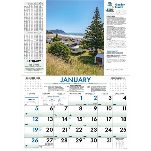 Easy2C Wall Calendar NZ Redi Reference 2025