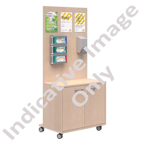 Accent Sanitise Storage Station 800x550x1800mm Refined Oak *Accessories Not Included