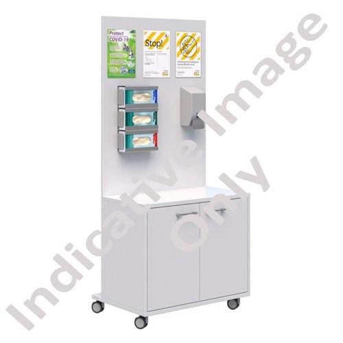 Accent Sanitise Storage Station 800x550x1800mm Snowdrift *Accessories Not Included