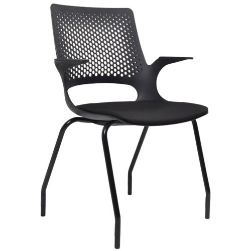 Konfurb Harmony Visitor Chair With Arms Black