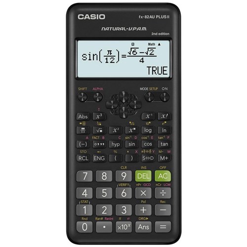 Casio FX82AU Plus II 2 Scientific Calculator Black