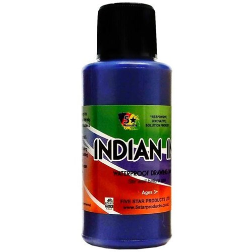Five Star Indian Drawing Ink Blue 50ml
