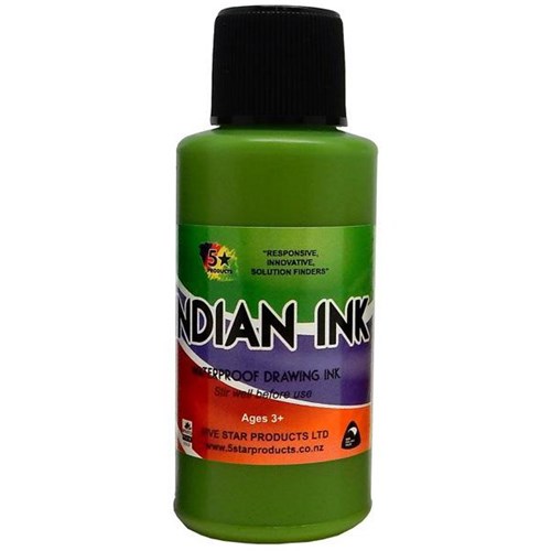 Five Star Indian Drawing Ink Green 50ml