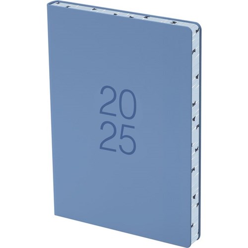 Collins A51 Coloured Edge Diary A5 1 Day Per Page 2025 Blue