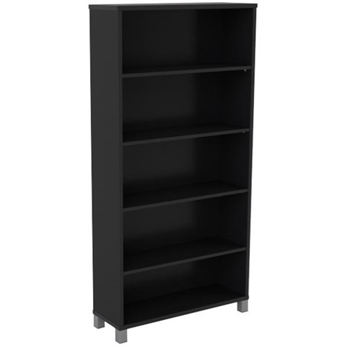 Cubit Bookcase 4 Shelves 1800mm Black