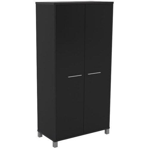Cubit Cupboard 2 Doors and 4 Shelves 1800mm Black