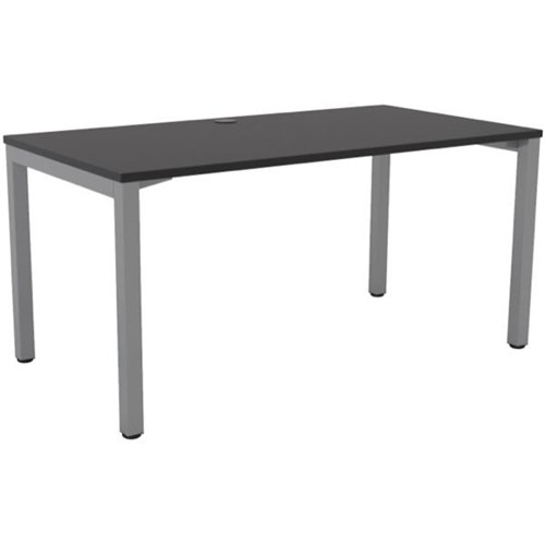 Cubit Single User Desk 1500mm Black/Silver