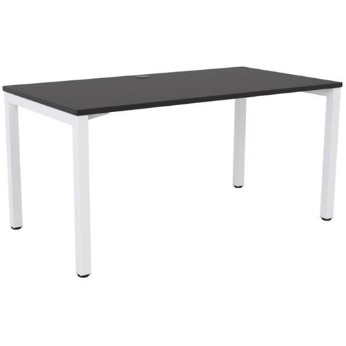 Cubit Single User Desk 1500mm Black/White