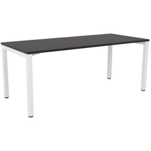 Cubit Single User Desk 1800mm Black/White