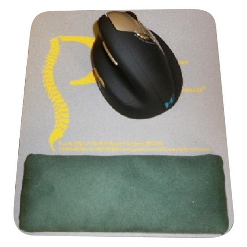 Posturite Mouse Pad & Wrist Rest Foam With Platform Green/Grey