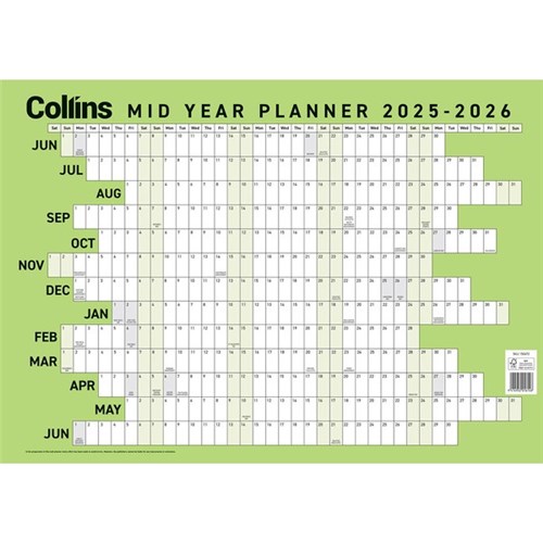 Collins A2 Mid Year Planner 1 June 2021 to 30 June 2022 | OfficeMax NZ