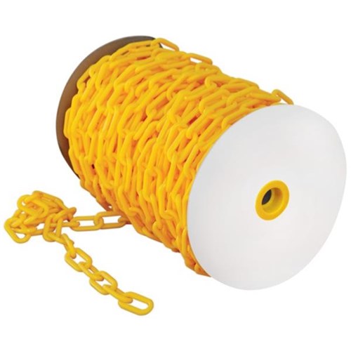 Safety Chain Plastic Yellow 50m