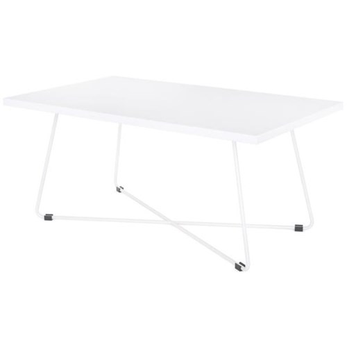 Zion Rectangle Coffee Table 1000x600mm White/White