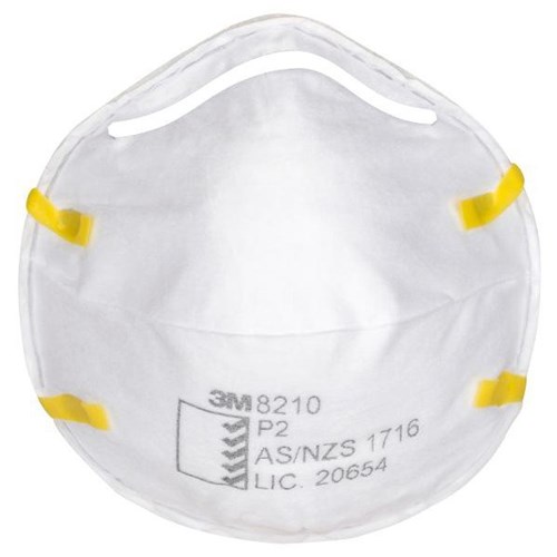 3M™ P2 Cupped Particulate Respirator Masks 8210, Box of 20