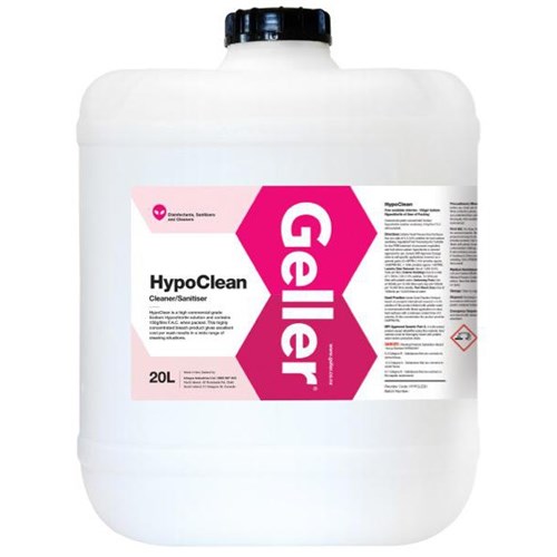 Geller HypoClean Chlorine Liquid Cleaner 20L