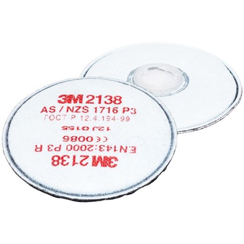 3M™ GP2/GP3 Respirator Mask Filter 2138, Pack of 2