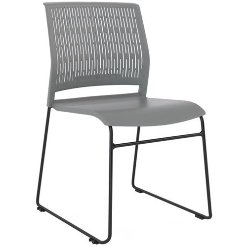 Stax Stackable Chair Sled Frame Grey/Black