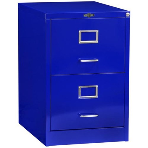 Precision Vintage Filing Cabinet 2 Drawer Gloss Blue